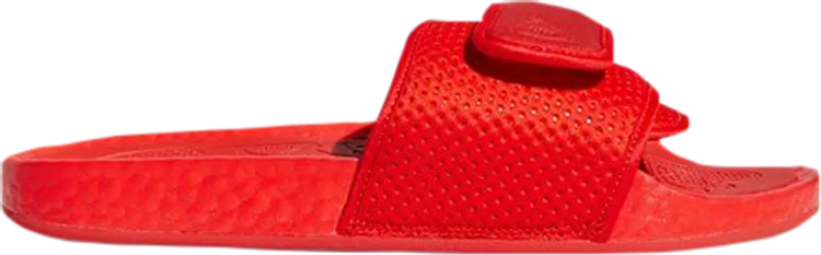 Adidas Pharrell x Boost Slides 'Active Red' Sandals, Red