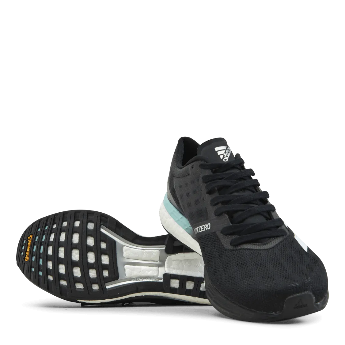 Adizero Boston 9 Shoes Core Black / Cloud White / Clear Aqua