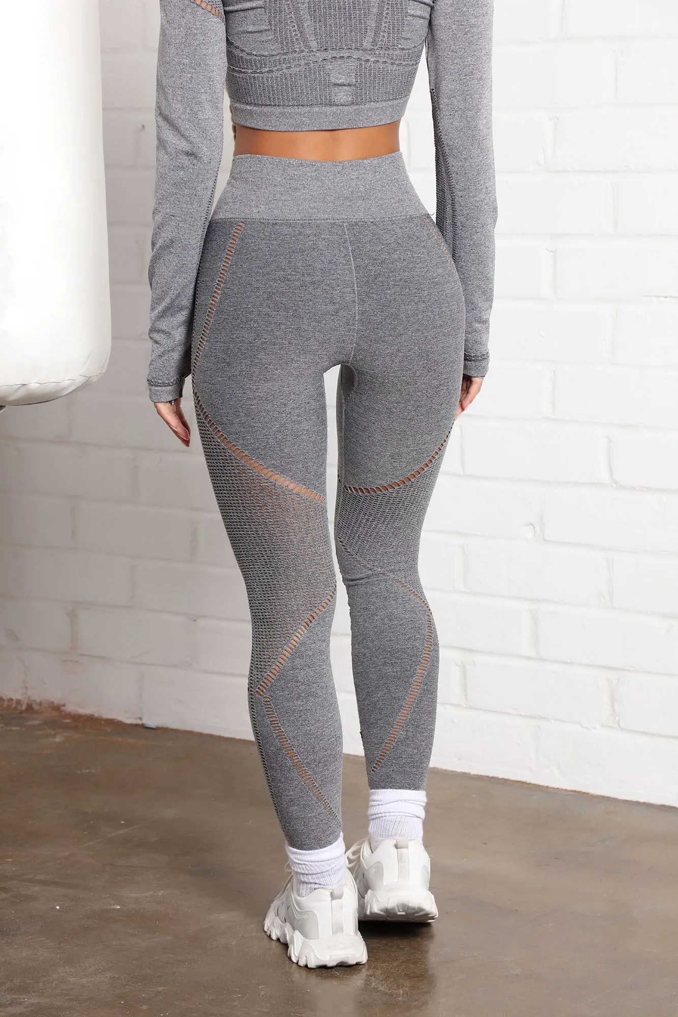 Block Me Active Legging In Infinity Seamless - Heather Grey