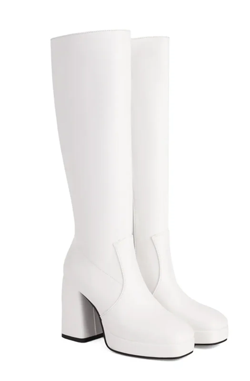 Elegant knee high platform boots
