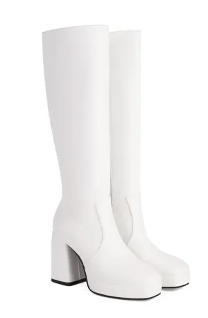 Elegant knee high platform boots