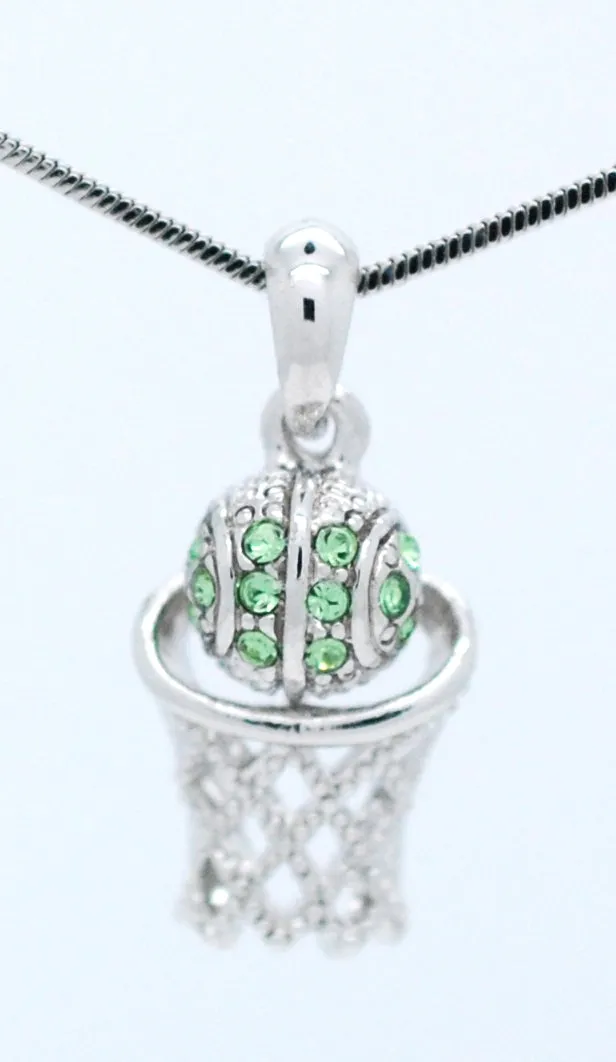 Engraved Basketball Hoop Necklace - Mini