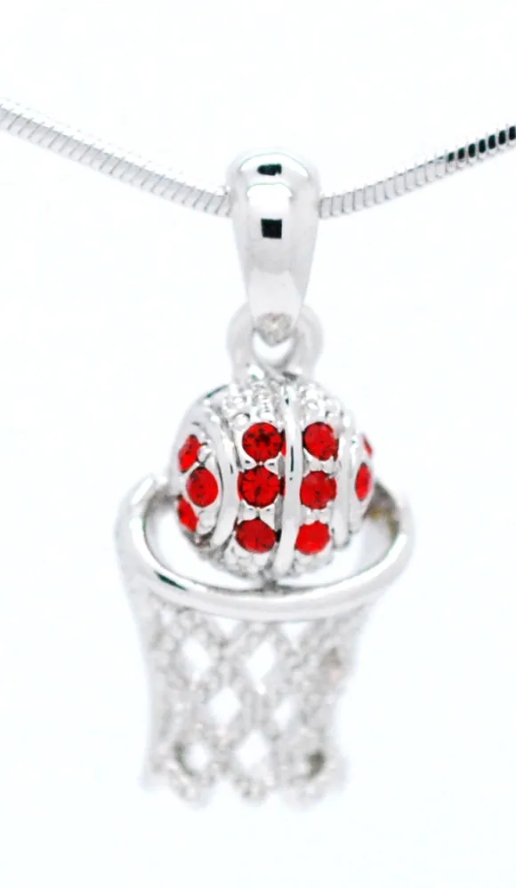 Engraved Basketball Hoop Necklace - Mini