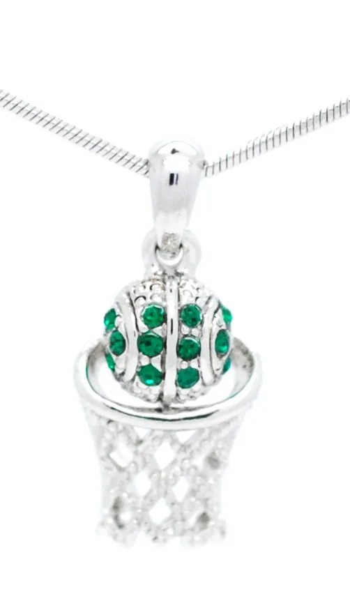 Engraved Basketball Hoop Necklace - Mini