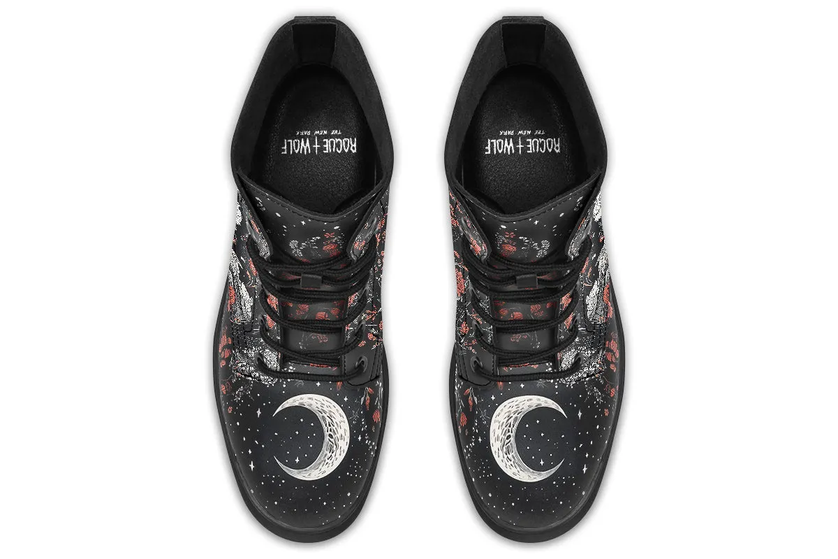 Lone Wolf Boots - Vegan Leather Doc-Style Boots with Durable Stitched on Soles