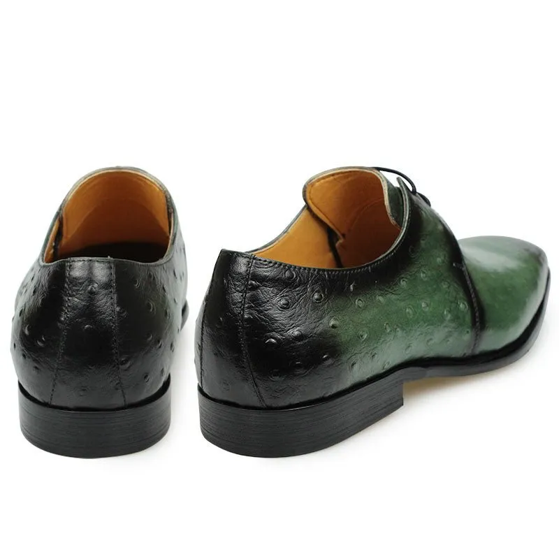 LuxeCroco Genuine Leather Croc Embossed Derby Shoes