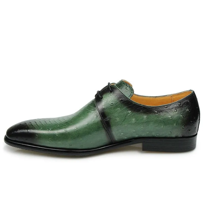 LuxeCroco Genuine Leather Croc Embossed Derby Shoes