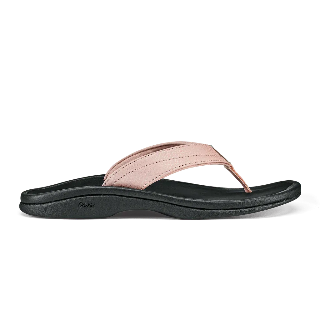 Olukai Womens Ohana Waterproof Sandal Petal Pink/Black